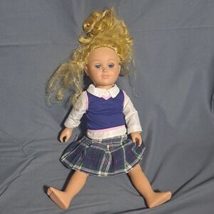 My Life As‎ 18" Blonde Doll Posable Schoolgirl Outfit Vest Plaid Skirt